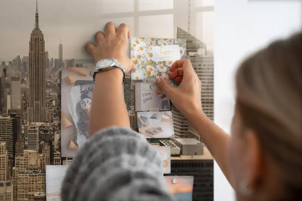 Tablica na magnesy miejski pejzaż