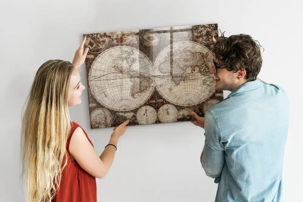 Tablica magnetyczna historyczna mapa świata