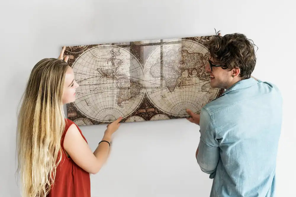 Tablica magnetyczna historyczna mapa świata