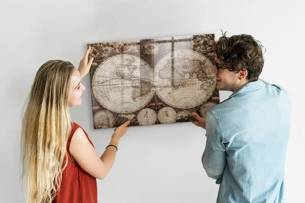 Tablica magnetyczna historyczna mapa świata