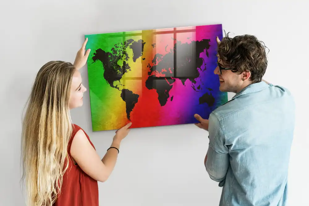 Tablica magnetyczna na ścianę atlas świata