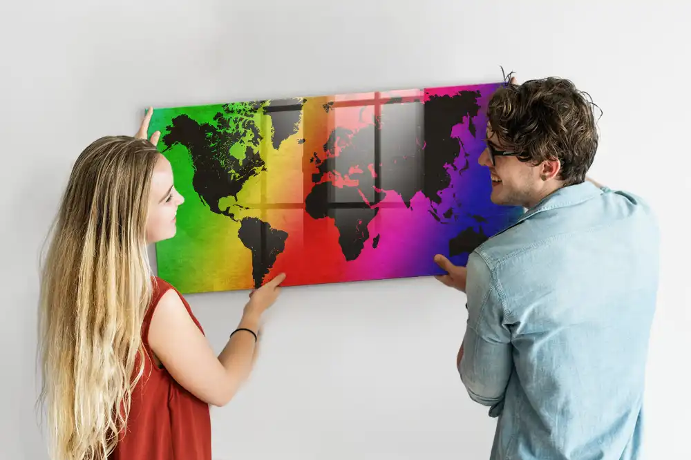 Tablica magnetyczna na ścianę atlas świata