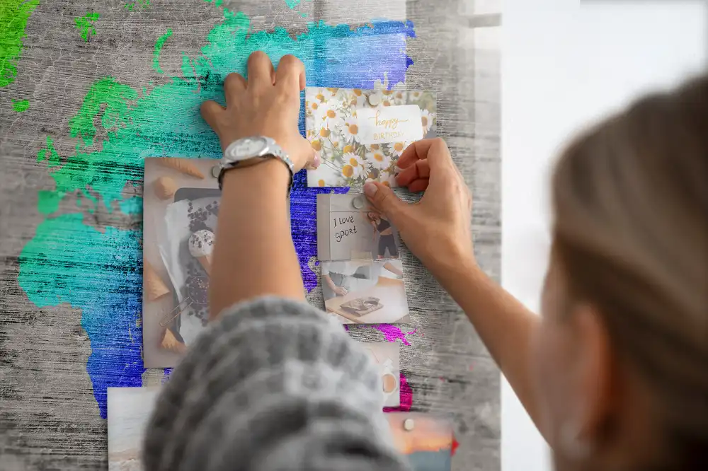 Szklana tablica magnetyczna atlas świata