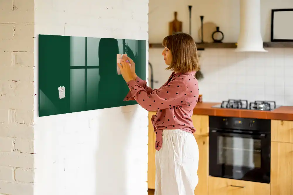 Tablica magnetyczna na ścianę kolor butelkowa zieleń