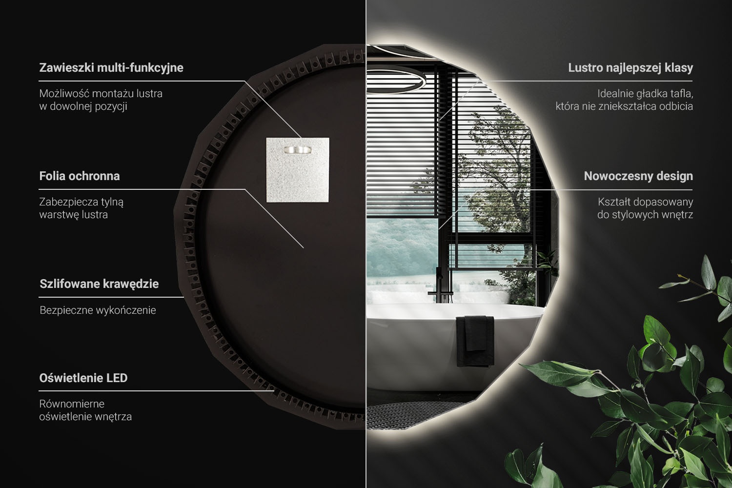 Informacja techniczna lustra LED